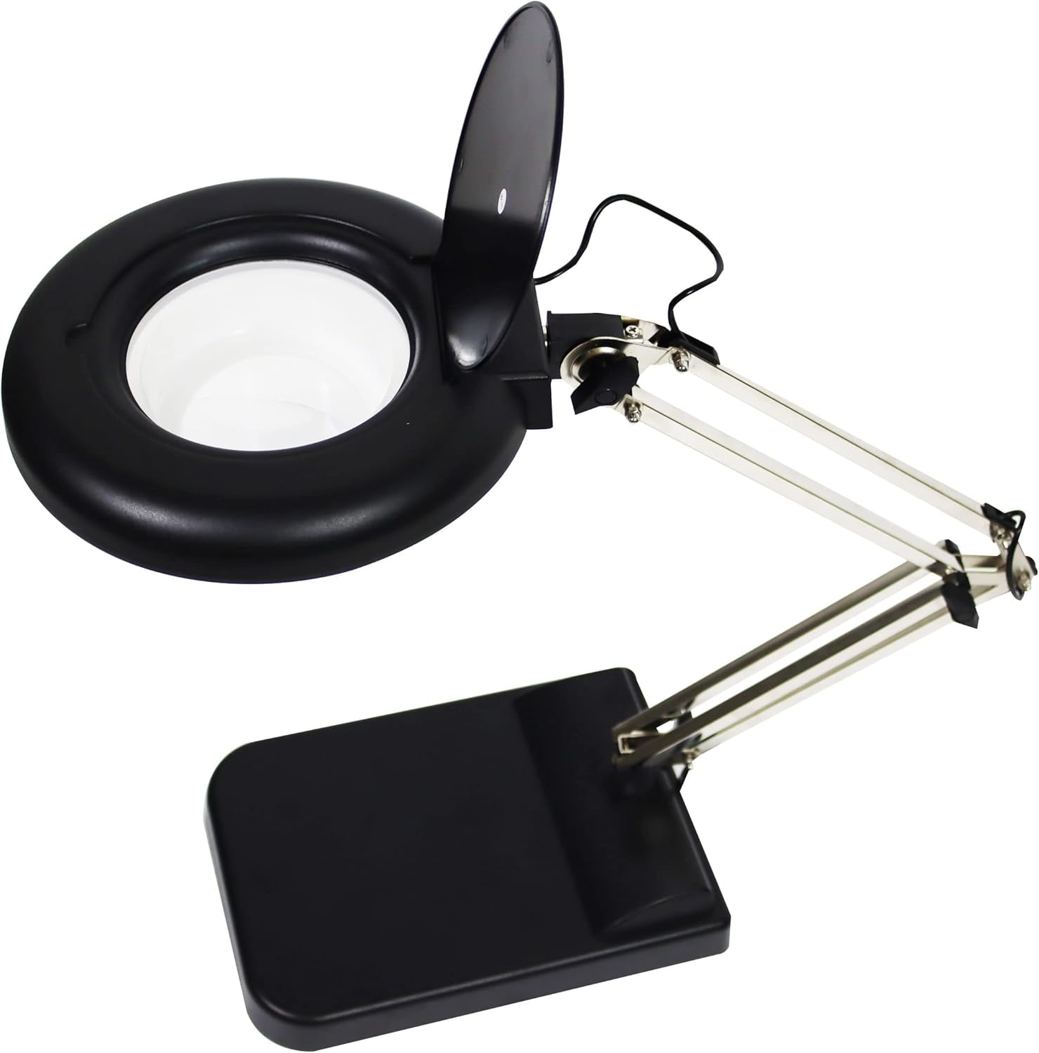 20x Black Benchtop Magnifier Lamp Table Magnifier Lamp