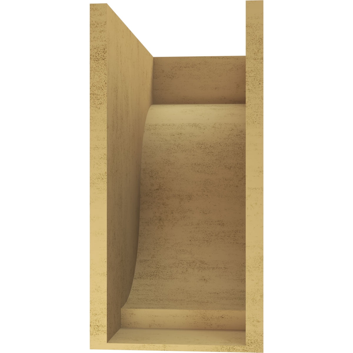 10"W x 20"D x 20"H Classic Van Buren Rough Cedar Woodgrain TimberThane Corbel, Primed Tan