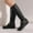 Black, variant on Bnwani Women Boots New Winter Fashion Toe Flat Knee-High Versatile Casual Boot Black Size 5.5