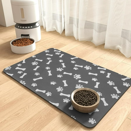 WEISIPU Pet Feeding Mat Absorbent Dog Food Mat Quick Dry Dog Placemat Puppy Water Bowl Mat Pet Supplies