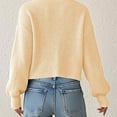 thumbnail image 4 of Busydd Womens Cardigan Sweaters Cropped Long Sleeve V Neck Sweaters for Women Fashion Casual Button Knit Ribbed Women's Cardigans S, 4 of 4