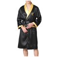 thumbnail image 1 of Icvfdpl Mens Pajamas Summer Silk Bathrobe Robe Summer Thin Ice Silk Plus Size Home Wear Leisure Men Pyjamas,L, 1 of 7