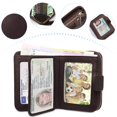 thumbnail image 4 of Étui pour Cartes de Crédit Protection Rfid Porte-Cartes Portefeuille Femme Cuir avec 12 Cartes 4 Fenêtres d'Identité et 2 Compartiments de Poche pour Pièces d'Argent Portefeuille Femme Petit Portefeuille Femme, 4 of 7
