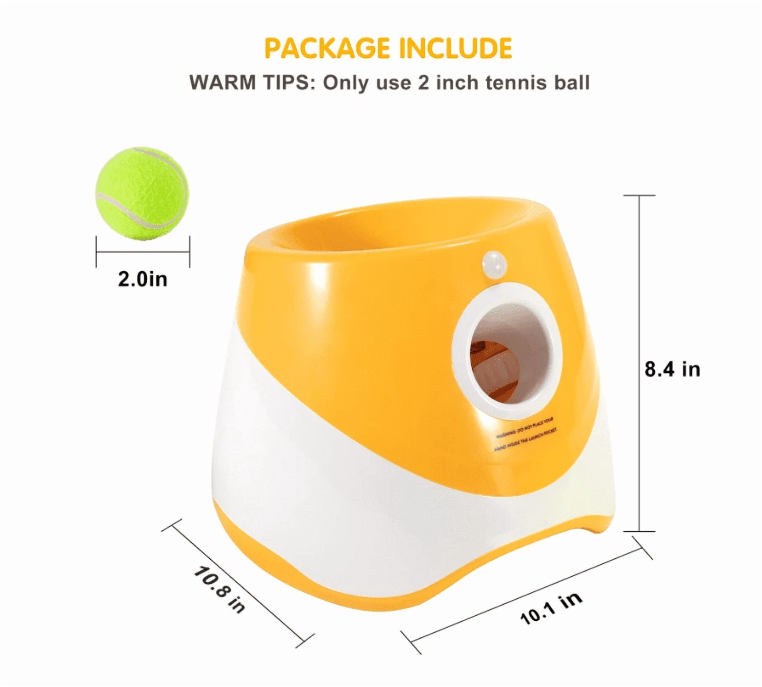 Automatic Dog Ball Launcher with 3 Distance Settings, Includes 3 Mini Tennis Balls(2lnches), Interactive Indoor Outdoor Dog Toy, ultiple Color Options, Green