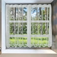 thumbnail image 4 of Horplkj 29X24 Inch White Short Curtains, Light Filtering Voile Drapes for Small Kitchen, Bathroom, room (1 Panel), 4 of 7