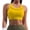 Yellow, variant on vdgthytj Yoga Tank Tops for Women with Built in Bra Sleeveless Crew Neck Cross Back Slim Fitted Quick Dry Gym Workout Crop Tops