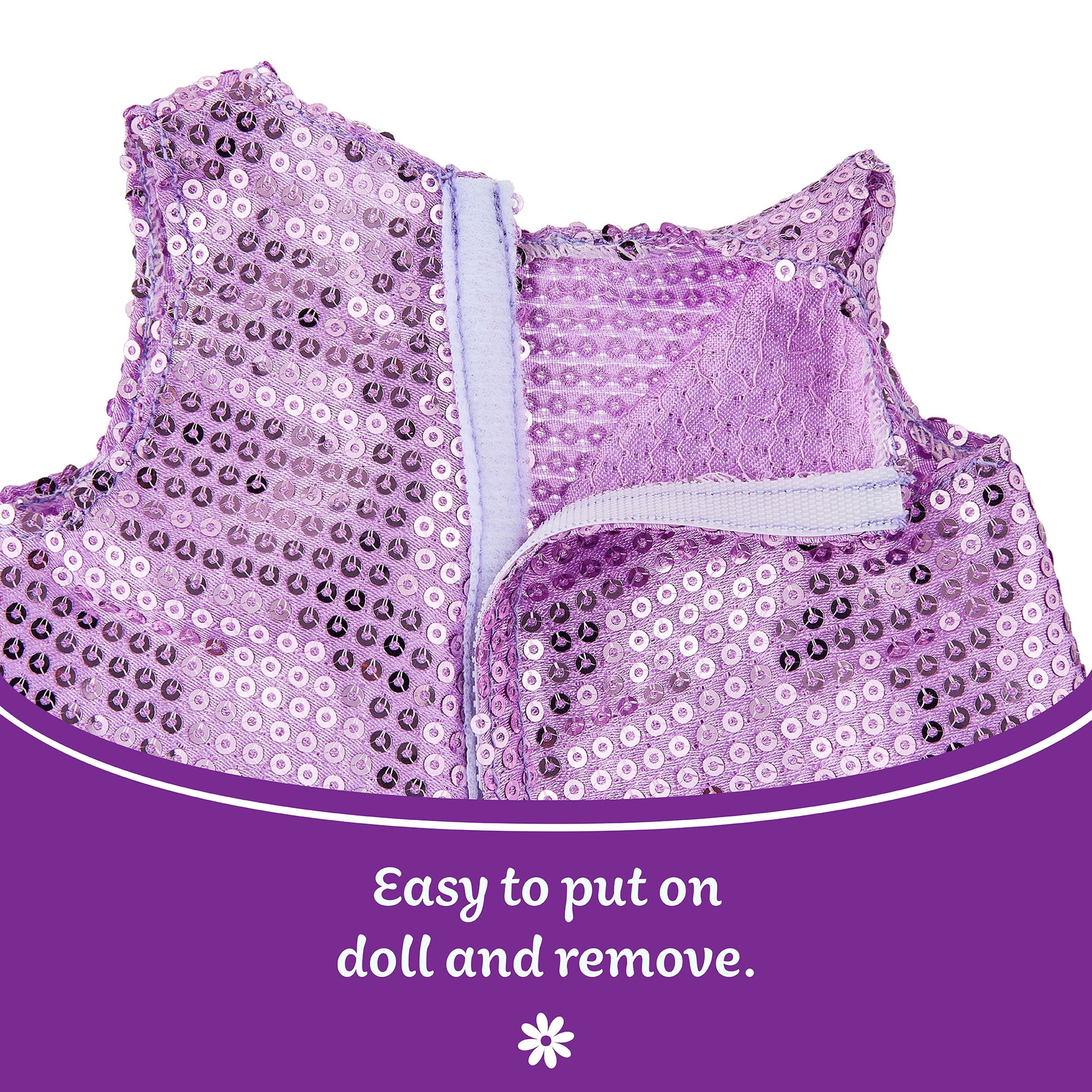 My Life As Purple Sequin Dress Fashion Set for 18-inch Dolls, 2 Pieces