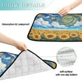 thumbnail image 4 of Qxltty Sunflower with Swirling Clouds Cat litter Pads Pet Set of 2 Diaper Mats Center Anti-leakage Layer Absorbent Soft and Comfortable, 4 of 7