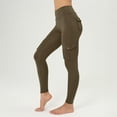 thumbnail image 6 of COMVALUE Workout Cargo Leggings for Women Hidden Scrunch Butt Lifting Leggings Gym Yoga Pants with Pockets (Brown, M), 6 of 9