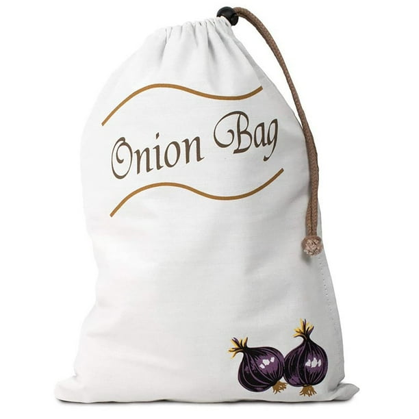 Bolsa de almacenamiento con cordón para cebollas y patatas, bolsa de almacenamiento para olores, organizador de refrigerador, bolsas de almacenamiento de verduras, bolsa reutilizable para comestibles