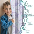 thumbnail image 3 of Funny Window Curtains for Kids Room - 42Wx63H Inch 2 Panels, Rod Pocket Colorful Cartoon Dolphins Patterns for Boys Bedroom Decor Preschool Classroom Curtains Playroom Living Room Window Drapes, 3 of 5
