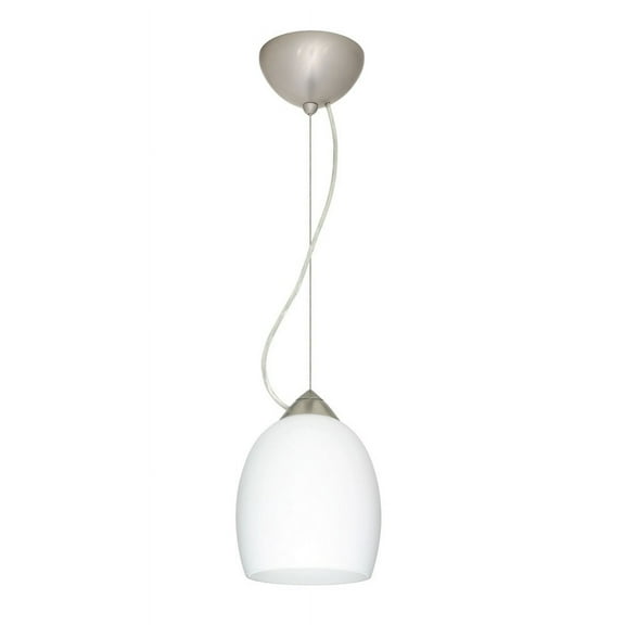 Besa Lighting 1KX-169707-SN Lucia 1-Light Pendant Satin Nickel