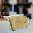 thumbnail image 4 of Acrylic Desktop Mail Organizer | Clear Lightweight Acrylic | Non-Slip Base | Rounded Edges | 15.3 x 6.5 x 10 cm | Sorting Rack for Letters, Documents & Invitations | Compact & Modern Design, 4 of 8