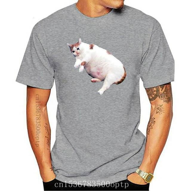New Cat T Shirt Sad Fat Cat Overweight Funny Meme Xd Dank