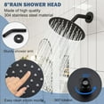 thumbnail image 5 of Tub Shower Faucet, Matte Black Shower Faucet Set with 8-Inch All-Metal Rainfall Showerhead and Bathtub Spout, Single-Handle Tub Shower-Trim Kit Included Valve, Matte Black, 5 of 9
