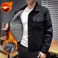 thumbnail image 3 of Abrigo vaquero de invierno 2024 para hombre, ropa de abrigo retro japonesa original y holgada a la moda, ropa de Joker, chaquetas vaqueras de una pieza de talla L para hombre, 3 of 5