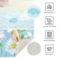 thumbnail image 3 of Yayeee Bath Rug for Bathroom Floor Non Slip Rectangle Fluffy Soft Absorbent Mat, 16"x24", Blue Floral, 3 of 7
