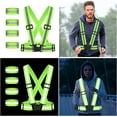 thumbnail image 3 of Highlight Reflective Straps Night Work Security Running Cycling Safety Reflective Adjustable Vest High Visibility Reflective (6 Pcs), 3 of 7