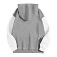 thumbnail image 5 of Womens Hoodies Oversized Sweatshirts Pullover Fleece Lined Drop Shoulder Long Sleeve Hooded Sweaters Fashion Drawstring Colorblock Tunics Hoodie Sweatshirt Juniors Girls Y2K Clothes with Pocket, 5 of 7