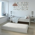 thumbnail image 2 of Giantex Twin Size Wooden Daybed with Pull-Out Trundle Bed Set Wood Guest Bed Frame Slats for Bedroom Living Room Dorm, White, 2 of 8