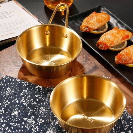 

GOOHOCHY 1 Set Korean Style Small Sauce Dipping Bowls 4.13X4.13X1.41in for Friends and Kids