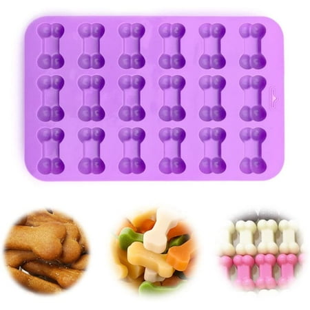 

AURORA TRADE Food Grade Silicone Mold Dog Bone Shape Non-Stick Ice Cube Mold Jelly Biscuits Chocolate Candy Cupcake Baking Mould Muffin pan