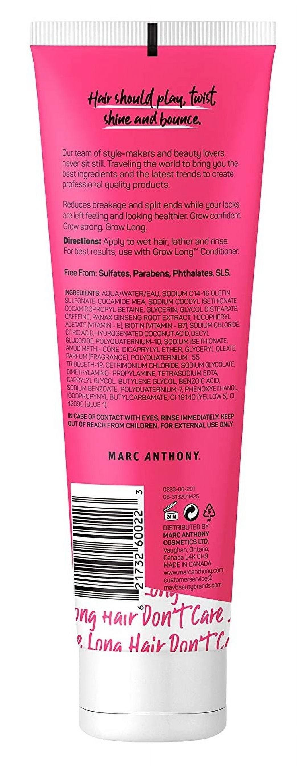 Marc Anthony Grow Long Shampoo 8.4oz Tube (Pack of 2)