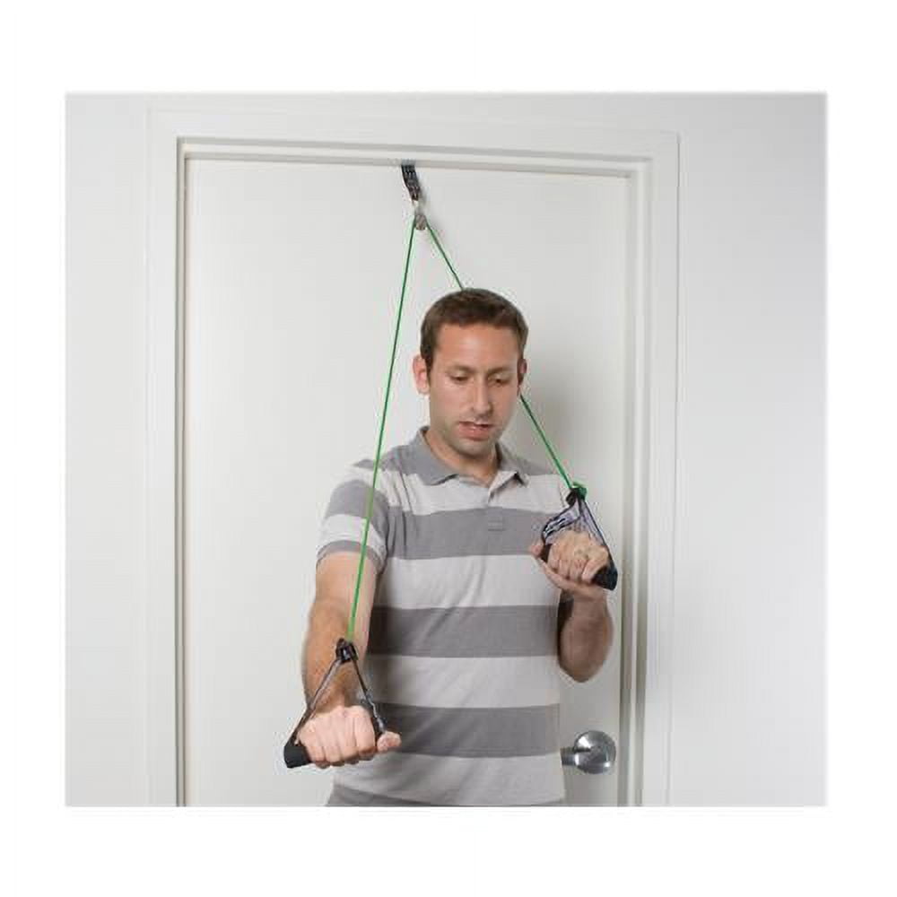 CanDo shoulder pulley w/tubing and handles, medium, green