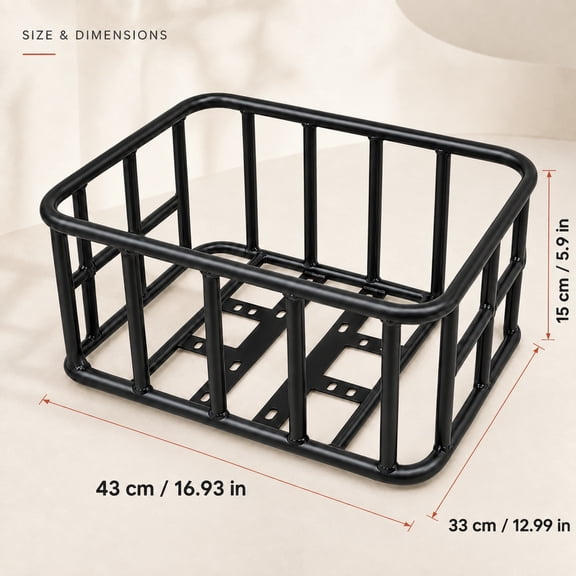 Heavy-Duty Iron Bike Basket B-Hxk