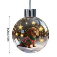 thumbnail image 3 of HYLLai Christmas Dog Snow Ornament – Glass Ball with Festive Puppy Figurine, Multiple Breeds for Pet Lovers (M), 3 of 6
