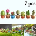 thumbnail image 1 of 7PCS Resin Ornament Assorted Simulation Potted Plant Craft Miniature Ornament, 1 of 9