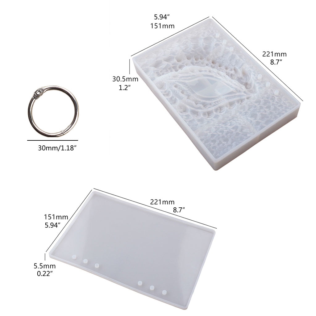 Dragon Eye Notebook Cover Epoxy Resin Casting Mold Silicone Book for Case Mo