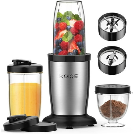 

850W Bullet Personal Blender for Shakes and Smoothies 11 Pieces Smoothie Blenders for Kitchen Protein Drinks Small Cup Blender Grinder BPA Free Pulse Technology (Black)