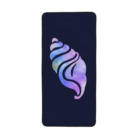 LNWH Bath Towel, Magic Conch Pattern Absorbent Coral Fleece Bath Towel for Bathroom, Gym, Beach-27x55in