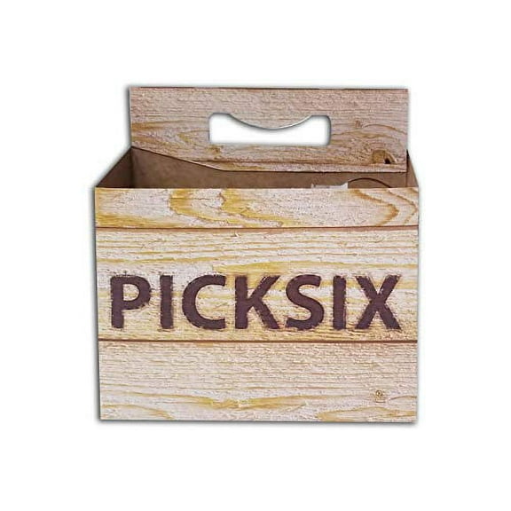 Wood Design 150pcs 6-Pack Beer Bottle Holder that fits 12oz bottles Sturdy Cardboard Holds six bottles (Wood Design PickSix 150pcs)