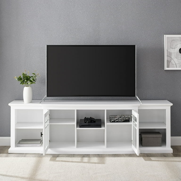 Walker Edison Transitional Glass Door TV Stand for TVs up to 88