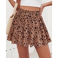 thumbnail image 2 of BTFBM Summer Skirts for Women Floral High Waist Shorts Underneath Boho Tiered Flowy Tennis Skorts Casual Mini Skirt, 2 of 7