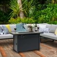 thumbnail image 4 of Nuu Garden 42'' Outdoor Fire Pit Table 50,000 BTU Rattan Fire Pit with Lid and Glass Beads, Black, 4 of 9