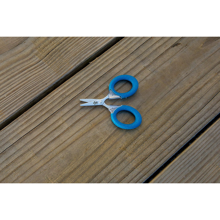 Cuda Micro Scissors, 3, Titanium Bonded Serrated Blades, Blue, Fishing  Tool, 1-Count