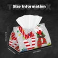 thumbnail image 5 of Pofeuu Christmas Gnome With Love Print Tissue Box Cover, Modern Decorative PU Leather Rectangular Tissue Box Case Organizer Holder for Vanity Countertop, Night Stands, Livingroom, 5 of 7