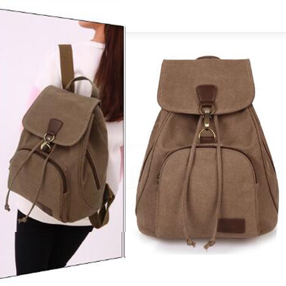 Vintage Backpack Travel Shoulder School Bag