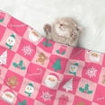 thumbnail image 2 of Yiaed Pink Christmas Cheer Print Dog Blankets-Cat Blanket Washable for Couch Protection,Puppy Blanket, Soft Plush Reversible Throw Furniture Protector-Small, 2 of 8