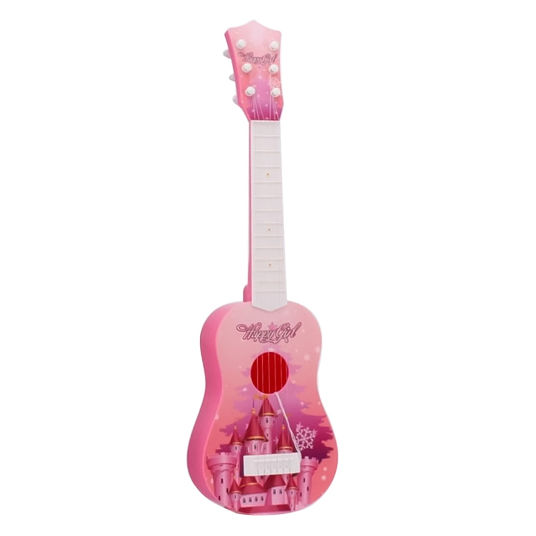 huurder groep Benadering Plastic Guitar Music Instrument Toys Gift for Birthday - Pink - Walmart.com