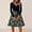 Green #071, variant on Halloween Dresses for Women Ghost Cocktail Long Sleeve Scary Swing Dress Castle Printed V-Neck Horror Dresses with Belt 5XL