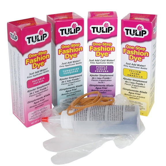 Tulip Mess-Free One Step Fashion Dye, 0.14 oz Bottle, Fuchsia