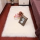 thumbnail image 1 of Alfombra de felpa de imitación de lana gruesa de color blanco con puntos, para dormitorio, ventana salediza, sala de estar, mesa de centro, 1 of 6