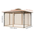 thumbnail image 2 of VEVOR Gazebo Netting Replacement, Fit Most 10 x 12 x 7.3 FT Gazebo,Outdoor Garden Gazebo Net,4-Panel Sidewall Mesh Gazebo Curtain, Patio Midge Netting with Double Zipper,Canopy Screen (Netting Only), 2 of 9