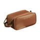 thumbnail image 1 of Bolsa de aseo para hombre y mujer, bolso de ducha, impermeable, portátil, multifuncional, de piel sintética, con divisores, organizador de bolsa de marrón, 1 of 9