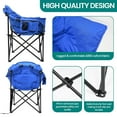 thumbnail image 6 of MOPHOTO Oversized Heated Camping Chair, Patio Lounge Chairs with 3 Heat Levels, Portable Folding Heated Chair Round Moon Saucer Folding Lawn Chair Outdoor Chair for Camping, Lounge Patio, 2 Pack, 6 of 8