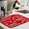 thumbnail image 5 of Red Christmas Drying Mat for Kitchen Counter 16" X 18" Christmas Dish Drying Mat for Kitchen Decor Red Xmas Drying Mats For Home Counter Drying Mats For Dishes Dish Mat Drying Mat, 5 of 8
